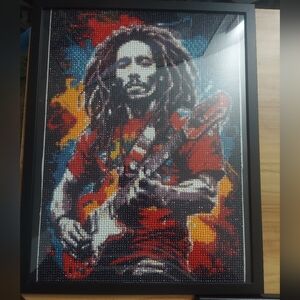 Vibrant Diamond Art Print in Black Frame
